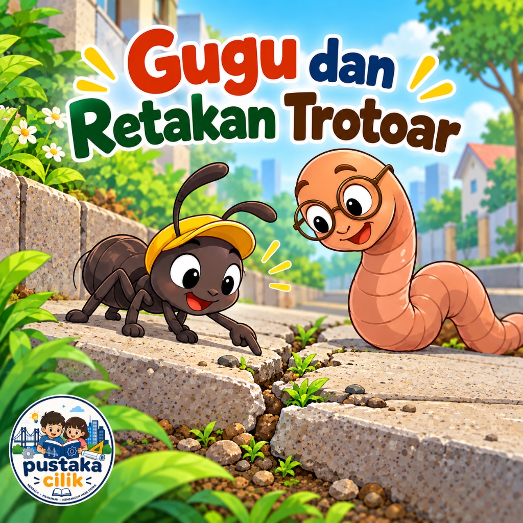 Gugu dan Retakan Trotoar - Pustaka Cilik